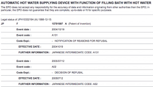 Iptica Bathomatic Patent