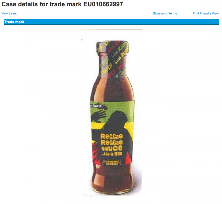 Iptica Levi Roots Sauce Patent