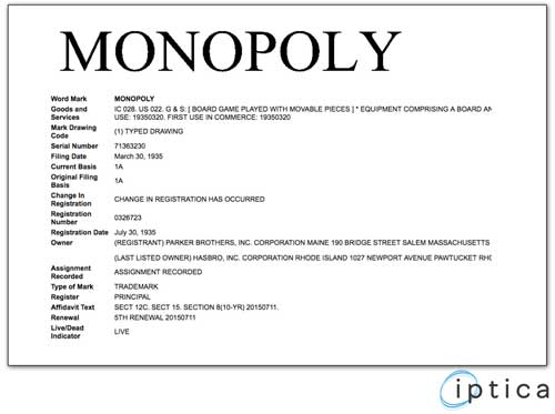 Monopoly Patent Pending