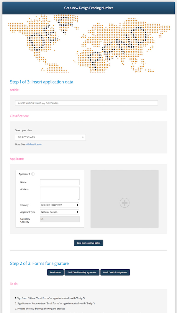 Design Pending Example Form
