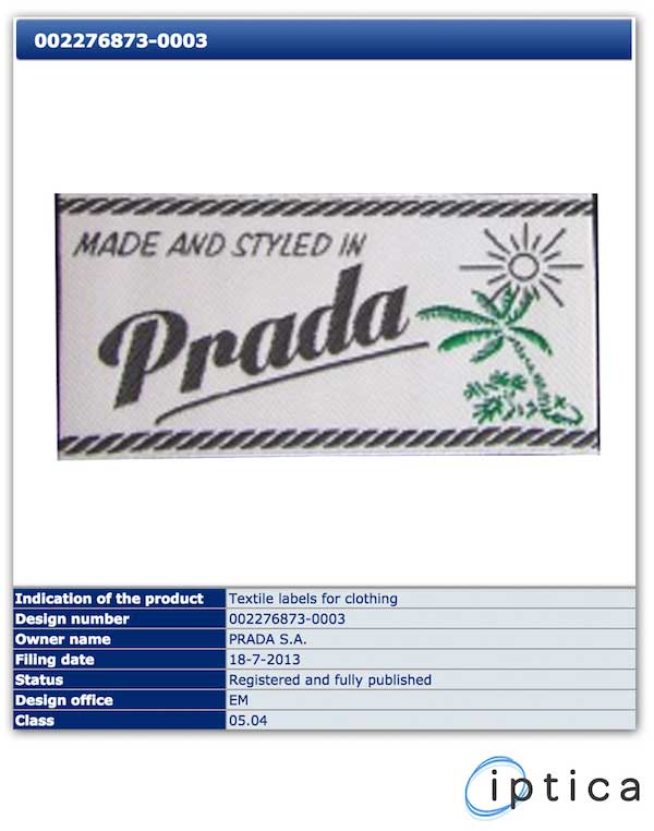 Prada Label Design